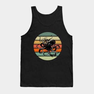 Retro Vintage Funny Octopus Ocean Sea Animal Marine life Marine Biologist Tank Top